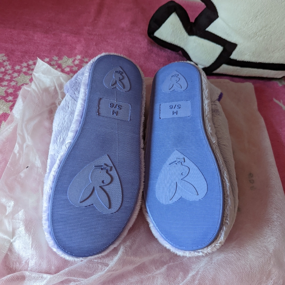 playboy purple slippers butterfly on bunny 🐇 - Picture 5 of 5